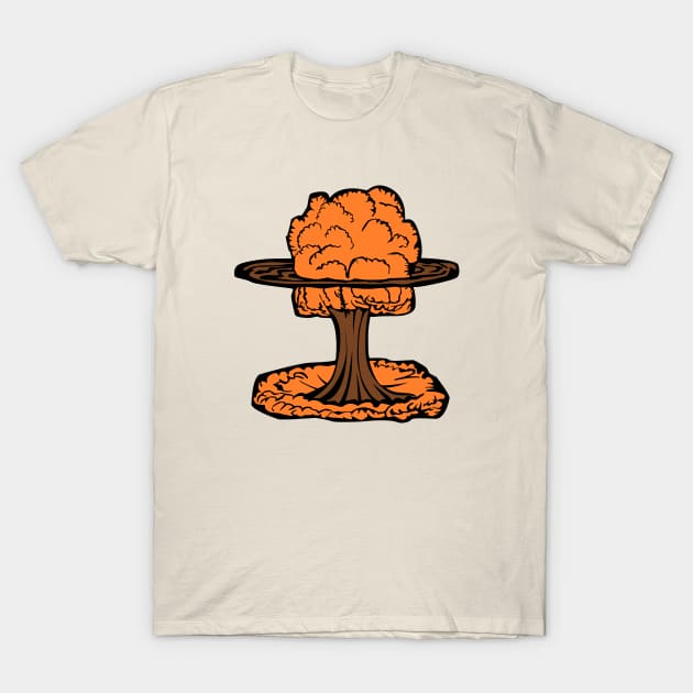 Nuclear Explosion Mushroom Cloud T-Shirt by Killer Rabbit Designs